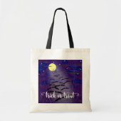Trick or treat Full Moon en Bats Halloween Tote Bag (Voorkant)