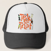 Trick or treat Fun Character Art Spooky Schattige Trucker Pet (Voorkant)