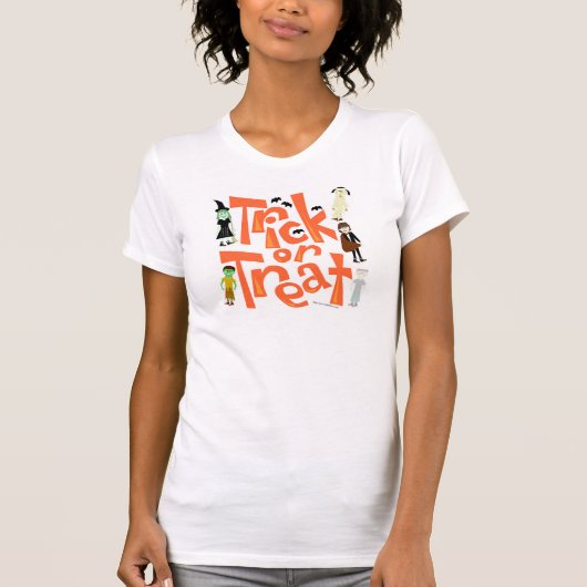 Trick or treat Fun Oktober Halloween Slogan T-shirt (Voorkant)