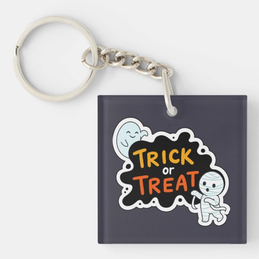 Trick or treat Fun Sleutelhanger (voorkant)