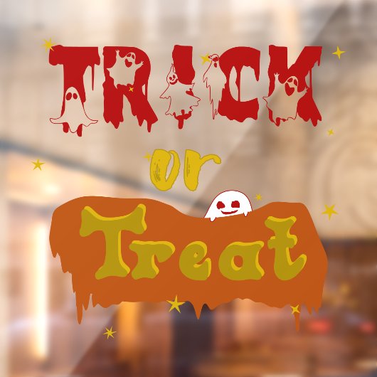 Trick or treat Funny Boo Halloween Raamsticker (Vel 2)