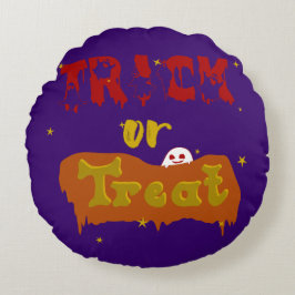 Trick or treat Funny Boo Halloween Rond Kussen