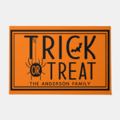 "Trick or Treat" Funny Halloween Deurmat (Voorkant)