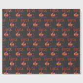 Trick or treat Funny Halloween Pumpkin Cadeaupapier (Vlak)