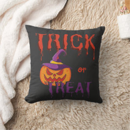 Trick or treat Funny Halloween Pumpkin Kussen