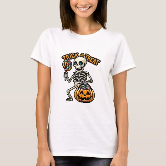 Trick or treat Funny T-shirt (Voorkant)