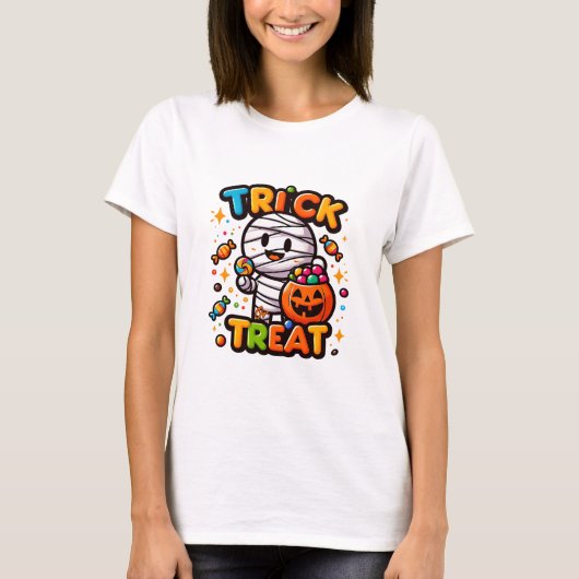 Trick or treat Funny T-shirt (Voorkant)