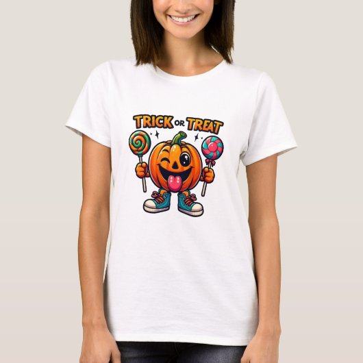 Trick or treat Funny T-shirt (Voorkant)