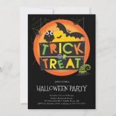 Trick or treat Gala Halloween Kaart (Voorkant)