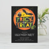 Trick or treat Gala Halloween Kaart (Staand voorkant)