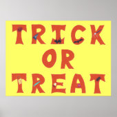 Trick or treat Gedecormeerde Halloween Posters (Voorkant)
