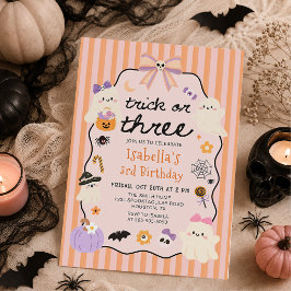 Trick or Treat Geest Halloween 3e Verjaardag Kaart