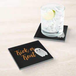 Trick or Treat Geest Halloween Glazen Onderzetter