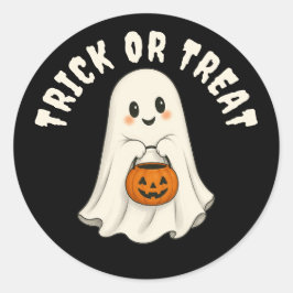 Trick or Treat Geest Halloween Ronde Sticker