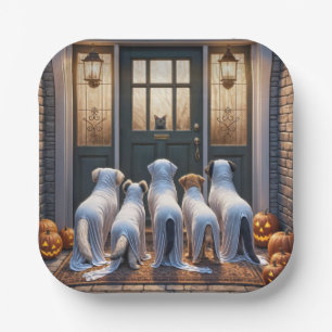 Trick or Treat Geest Honden Papieren Bordje