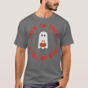 Trick or treat geest met snoepjes tas Halloween le T-shirt