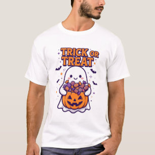 Trick Or Treat Geest Snoepgoed Halloween Ontwerp T-shirt