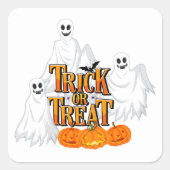 Trick or Treat Geest Vierkante Sticker (Voorkant)