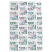 Trick or Treat Geesten Cute Witte Halloween Medium Cadeauzakje (Achterkant)