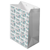 Trick or Treat Geesten Cute Witte Halloween Medium Cadeauzakje (Achterkant Gekanteld)