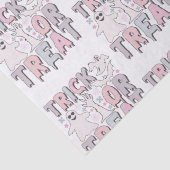 Trick or treat Geesten Schattige Wit Halloween Tissuepapier (Detail)