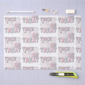 Trick or treat Geesten Schattige Wit Halloween Tissuepapier (Craft)