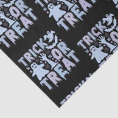 Trick or treat Geesten Schattige Zwart Halloween Tissuepapier (Detail)