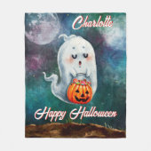 Trick or treat, Geesten zijn lief blij Halloween Fleece Deken (Voorkant)