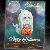 Trick or treat, Geesten zijn lief blij Halloween Fleece Deken