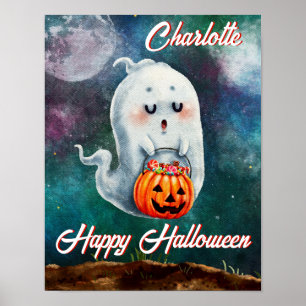Trick or treat, Geesten zijn lief blij Halloween Poster