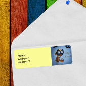 Trick or treat gemaskerde apenvleermuizen etiket