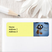 Trick or treat gemaskerde apenvleermuizen etiket (Insitu)