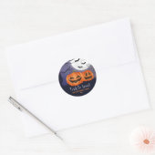 Trick or treat Gepersonaliseerde naam Halloween Pa Ronde Sticker (Envelop)