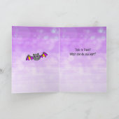 Trick or treat getuige One Hand Drawn Cartoon Witc Kaart (Binnen)