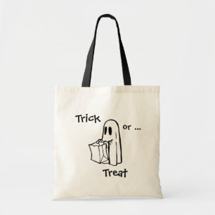 Trick or treat Ghost Canvas Tas