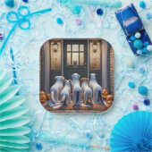 Trick or treat Ghost Dogs Papieren Bordje (Feest)