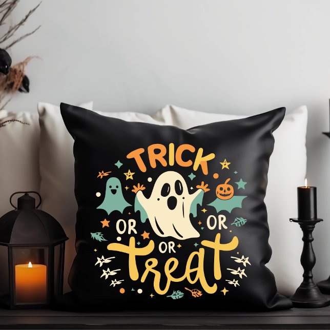 Trick or Treat Ghost Halloween Kussen (Creator heeft geüpload)