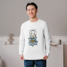 Trick or treat Ghost Halloween met lange mouwen T-shirt