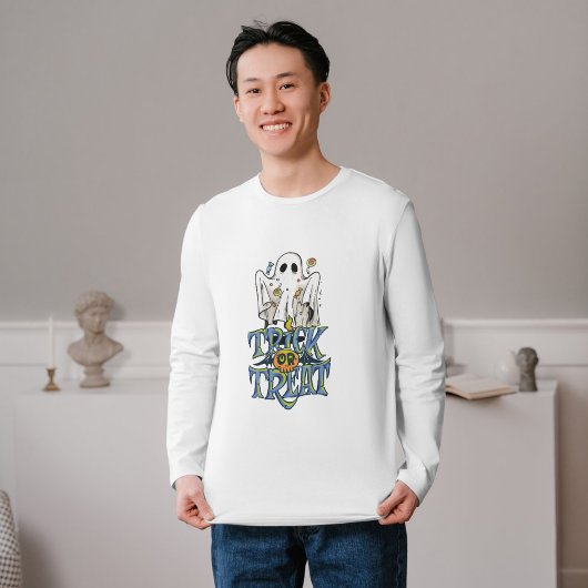 Trick or treat Ghost Halloween met lange mouwen T-shirt