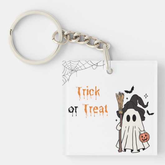 Trick or Treat Ghost Keychain (voorkant)