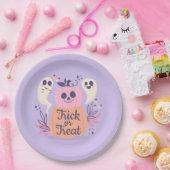 Trick or treat Ghost Papieren Bordje (Feest)