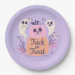 Trick or treat Ghost Papieren Bordje
