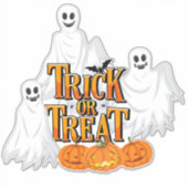Trick or treat Ghost Sticker (Voorkant)