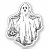 Trick or treat Ghost Sticker (Voorkant)