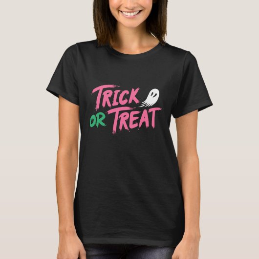 Trick or treat Ghost T-Shirt (Voorkant)