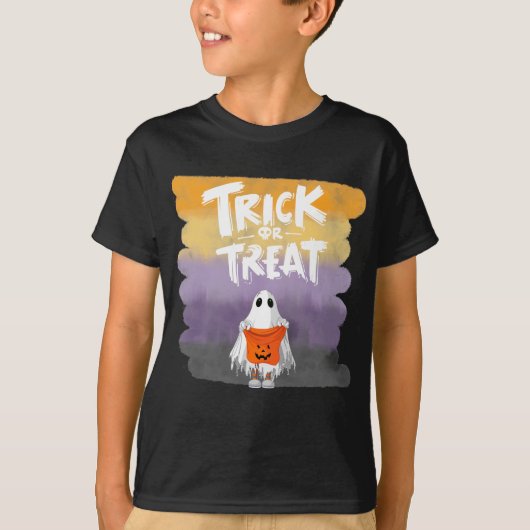 Trick or treat Ghost T-shirt (Voorkant)