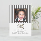 Trick or treat Ghosts Chic Halloween Party Foto Kaart (Staand voorkant)