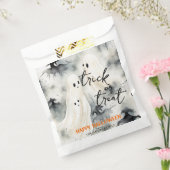 Trick or treat Ghosts gepersonaliseerd Happy Hallo Bedankzakje (Gezegeld)