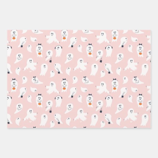 TRICK OR TREAT GHOSTS INPAKPAPIER VEL (Voorkant 3)