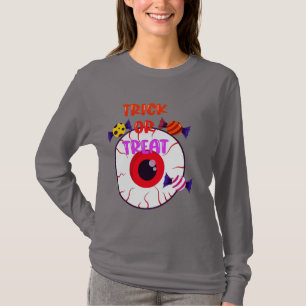 Trick or treat - Giant Eyeball and Halloween Snoep T-shirt